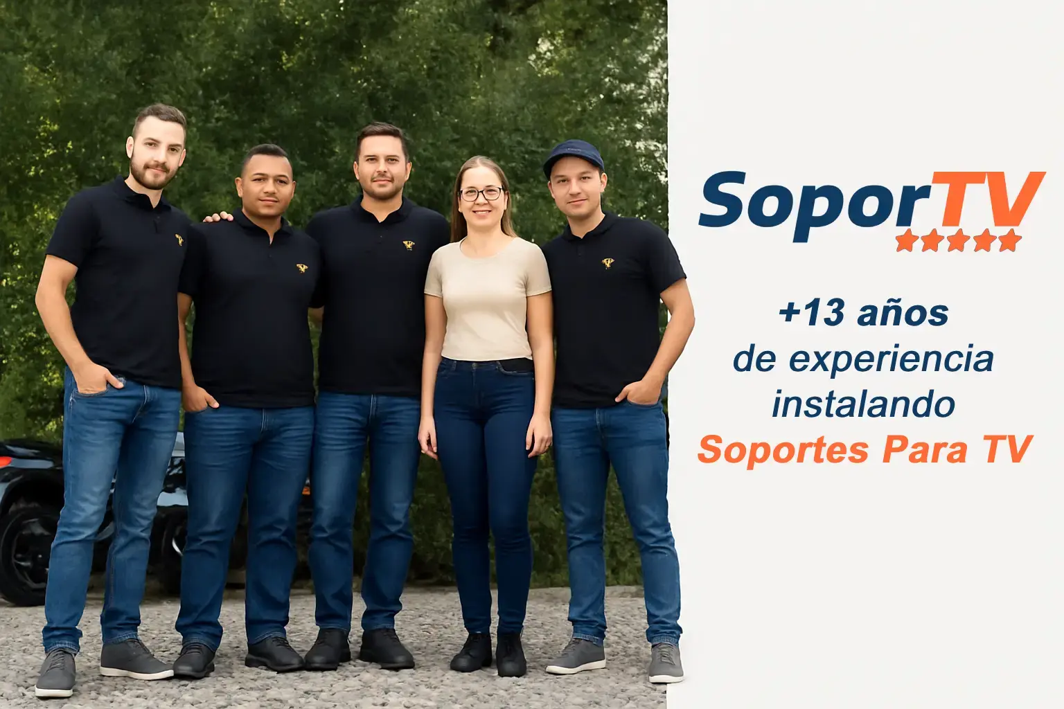 Equipo de instaladores y asesores de SoporTV en Medellín