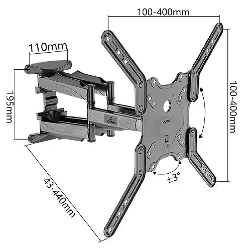 Soporte doble brazo P5 - vista 2