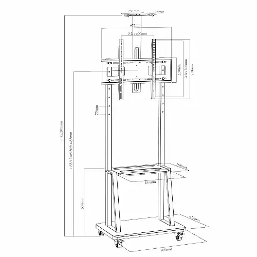 Soporte de piso Y1700 - vista 2